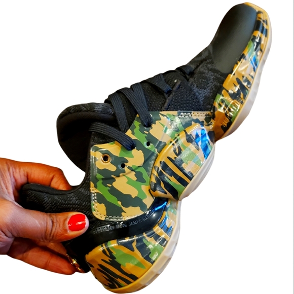 Adidas Harden Vol. 4 Basketball Shoes Black & Camo - Size 7 - Picture 3 of 11